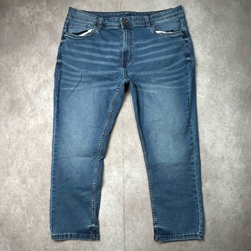 The Perfect Jean NYC Mens Slim Fit Blue Stretch Denim Jeans 42x28